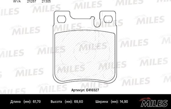 Miles E410327 - Komplet Pločica, disk-kočnica www.molydon.hr
