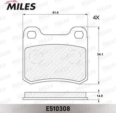 Miles E510308 - Komplet Pločica, disk-kočnica www.molydon.hr
