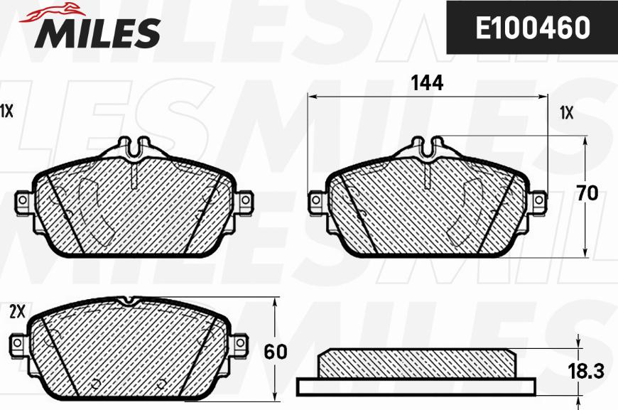 Miles E400460 - Komplet Pločica, disk-kočnica www.molydon.hr