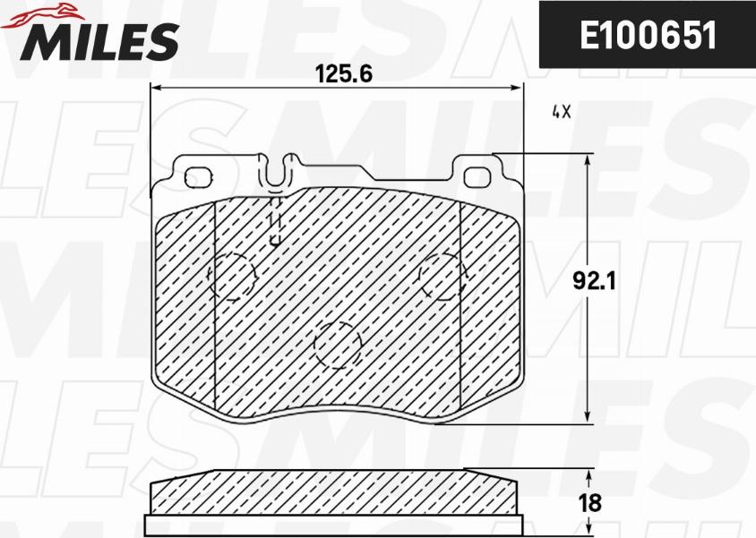Miles E100651 - Komplet Pločica, disk-kočnica www.molydon.hr