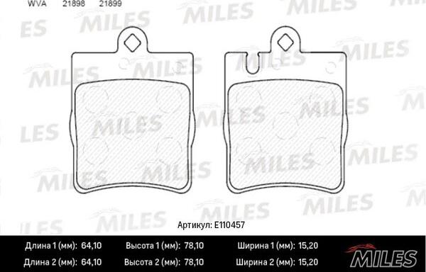 Miles E110457 - Komplet Pločica, disk-kočnica www.molydon.hr