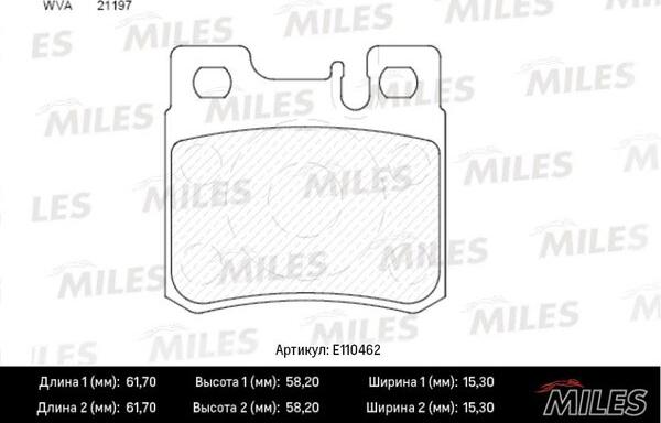 Miles E110462 - Komplet Pločica, disk-kočnica www.molydon.hr