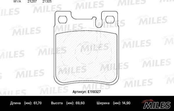 Miles E110327 - Komplet Pločica, disk-kočnica www.molydon.hr