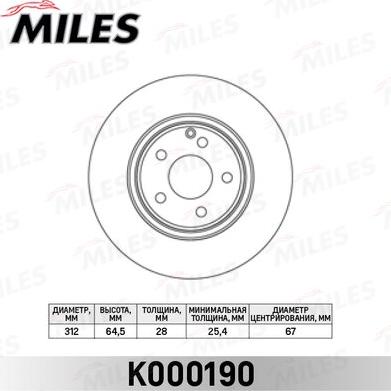 Miles K000190 - Kočioni disk www.molydon.hr