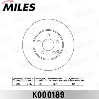 Miles K000189 - Kočioni disk www.molydon.hr