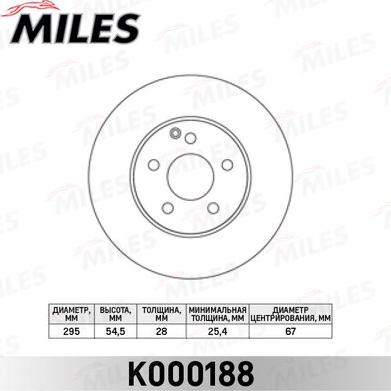 Miles K000188 - Kočioni disk www.molydon.hr