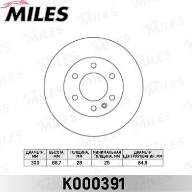 Miles K000391 - Kočioni disk www.molydon.hr