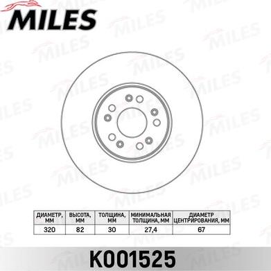 Miles K001525 - Kočioni disk www.molydon.hr