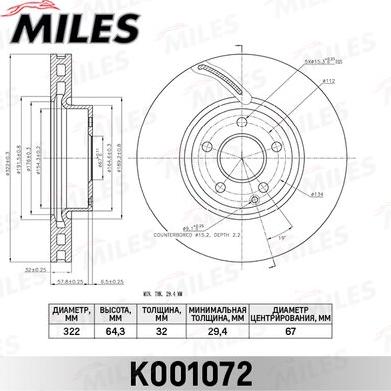 Miles K001072 - Kočioni disk www.molydon.hr