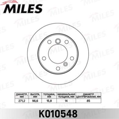 Miles K010548 - Kočioni disk www.molydon.hr