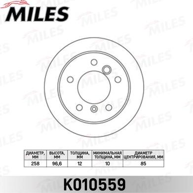 Miles K010559 - Kočioni disk www.molydon.hr