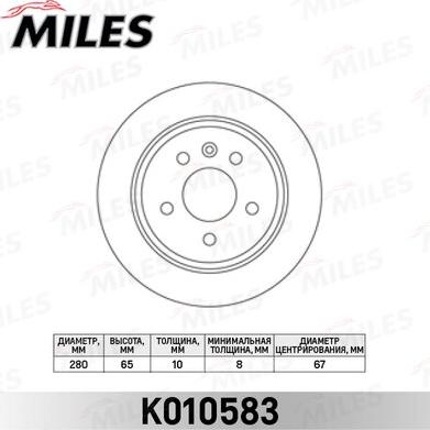 Miles K010583 - Kočioni disk www.molydon.hr