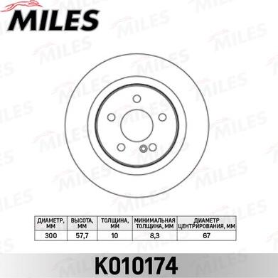 Miles K010174 - Kočioni disk www.molydon.hr