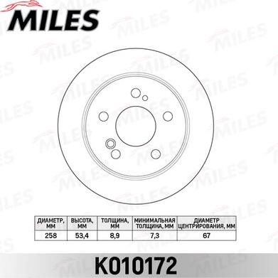 Miles K010172 - Kočioni disk www.molydon.hr