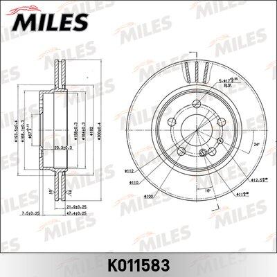 Miles K011583 - Kočioni disk www.molydon.hr
