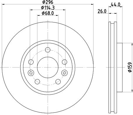Mintex MDC2854C - Kočioni disk www.molydon.hr