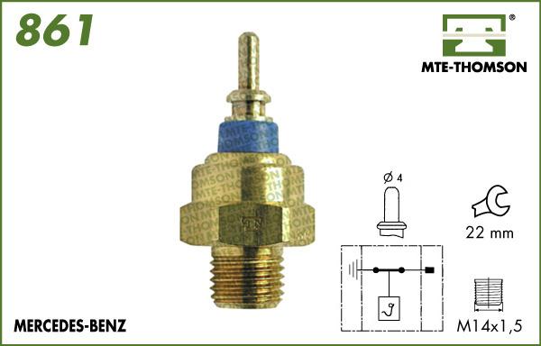 MTE-Thomson 861 - Prekidač temperature, ventilator radijatora / klima uređaja www.molydon.hr
