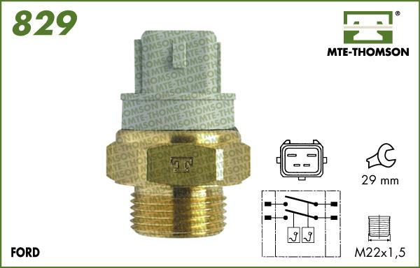 MTE-Thomson 829.100/110 - Prekidač temperature, ventilator radijatora / klima uređaja www.molydon.hr