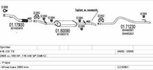 MTS C210591009331 - Ispušni sistem www.molydon.hr