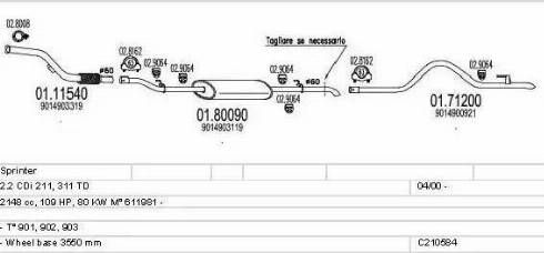 MTS C210584007197 - Ispušni sistem www.molydon.hr