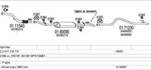 MTS C210587007195 - Ispušni sistem www.molydon.hr