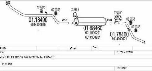 MTS C210531007295 - Ispušni sistem www.molydon.hr