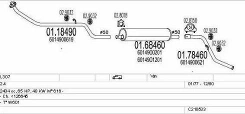 MTS C210533007296 - Ispušni sistem www.molydon.hr