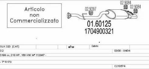 MTS C210574009063 - Ispušni sistem www.molydon.hr