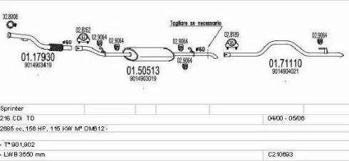 MTS C210693011416 - Ispušni sistem www.molydon.hr