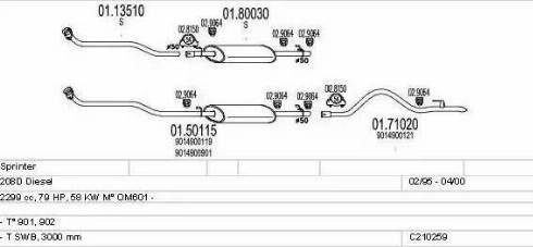 MTS C210259004380 - Ispušni sistem www.molydon.hr