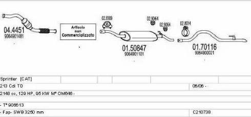MTS C210738022125 - Ispušni sistem www.molydon.hr