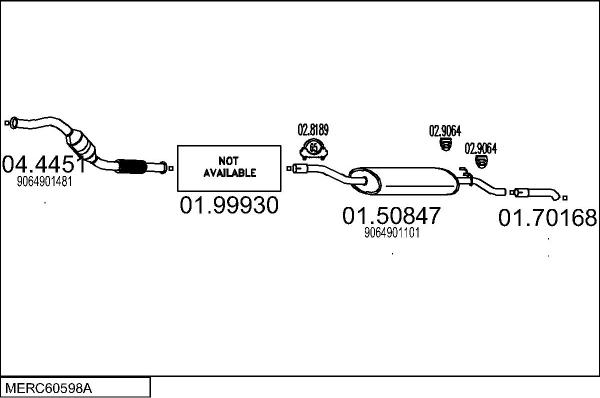 MTS MERC60598A019645 - Ispušni sistem www.molydon.hr