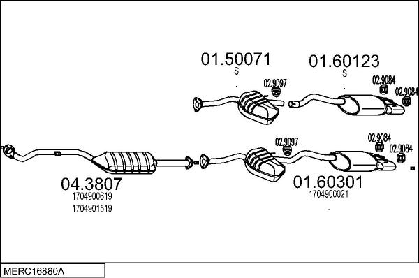 MTS MERC16880A005973 - Ispušni sistem www.molydon.hr