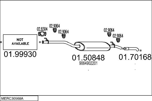 MTS MERC30568A059463 - Ispušni sistem www.molydon.hr