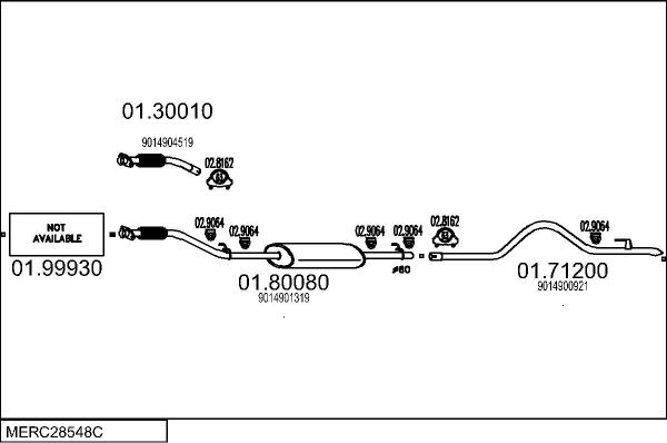 MTS MERC28548C026985 - Ispušni sistem www.molydon.hr