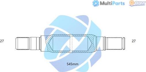 Multiparts 16-140050 - Izlazno osovina, diferencijal www.molydon.hr