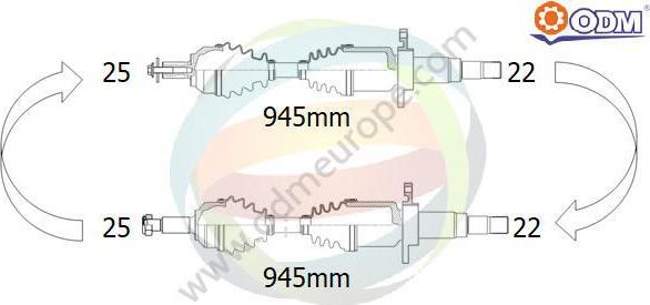Multiparts 18-142110 - Pogonska osovina www.molydon.hr
