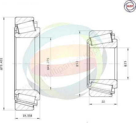 Multiparts 70-140058 - Komplet Ležaja kotača www.molydon.hr