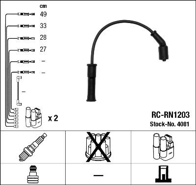 NGK 4081 - Set kablova za paljenje www.molydon.hr