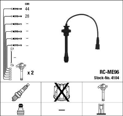 NGK 4104 - Set kablova za paljenje www.molydon.hr