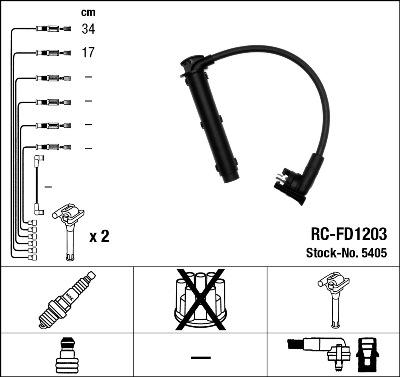 NGK 5405 - Set kablova za paljenje www.molydon.hr