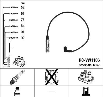 NGK 6867 - Set kablova za paljenje www.molydon.hr