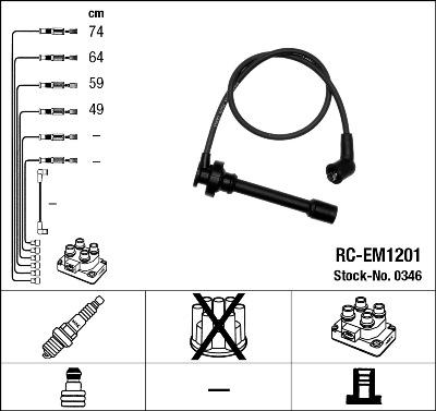 NGK 0346 - Set kablova za paljenje www.molydon.hr