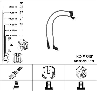 NGK 0759 - Set kablova za paljenje www.molydon.hr