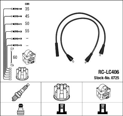 NGK 0725 - Set kablova za paljenje www.molydon.hr
