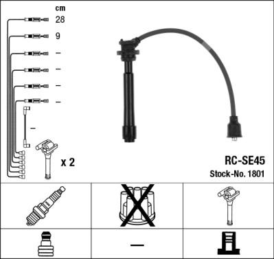 NGK 1801 - Set kablova za paljenje www.molydon.hr