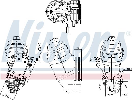 NISSENS 91320 - Uljni hladnjak, ulje za motor www.molydon.hr
