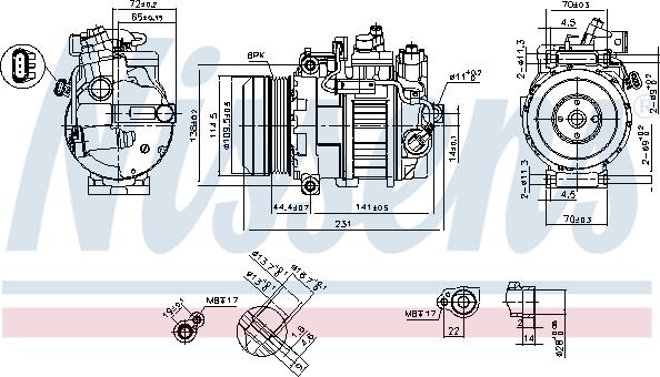 NISSENS 890552 - Kompresor, klima-Uređaj www.molydon.hr