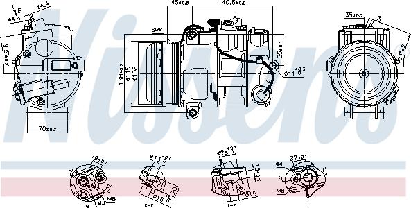 NISSENS 891031 - Kompresor, klima-Uređaj www.molydon.hr