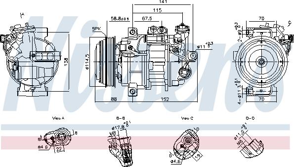 NISSENS 891101 - Kompresor, klima-Uređaj www.molydon.hr